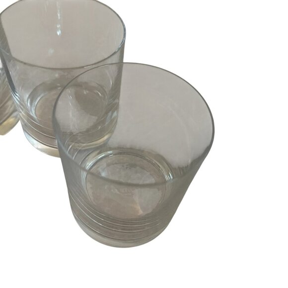 Rona Set of Four Double Old Fashioned Drink Glasses Cups Striped Classic NEW - Picture 6 of 8
